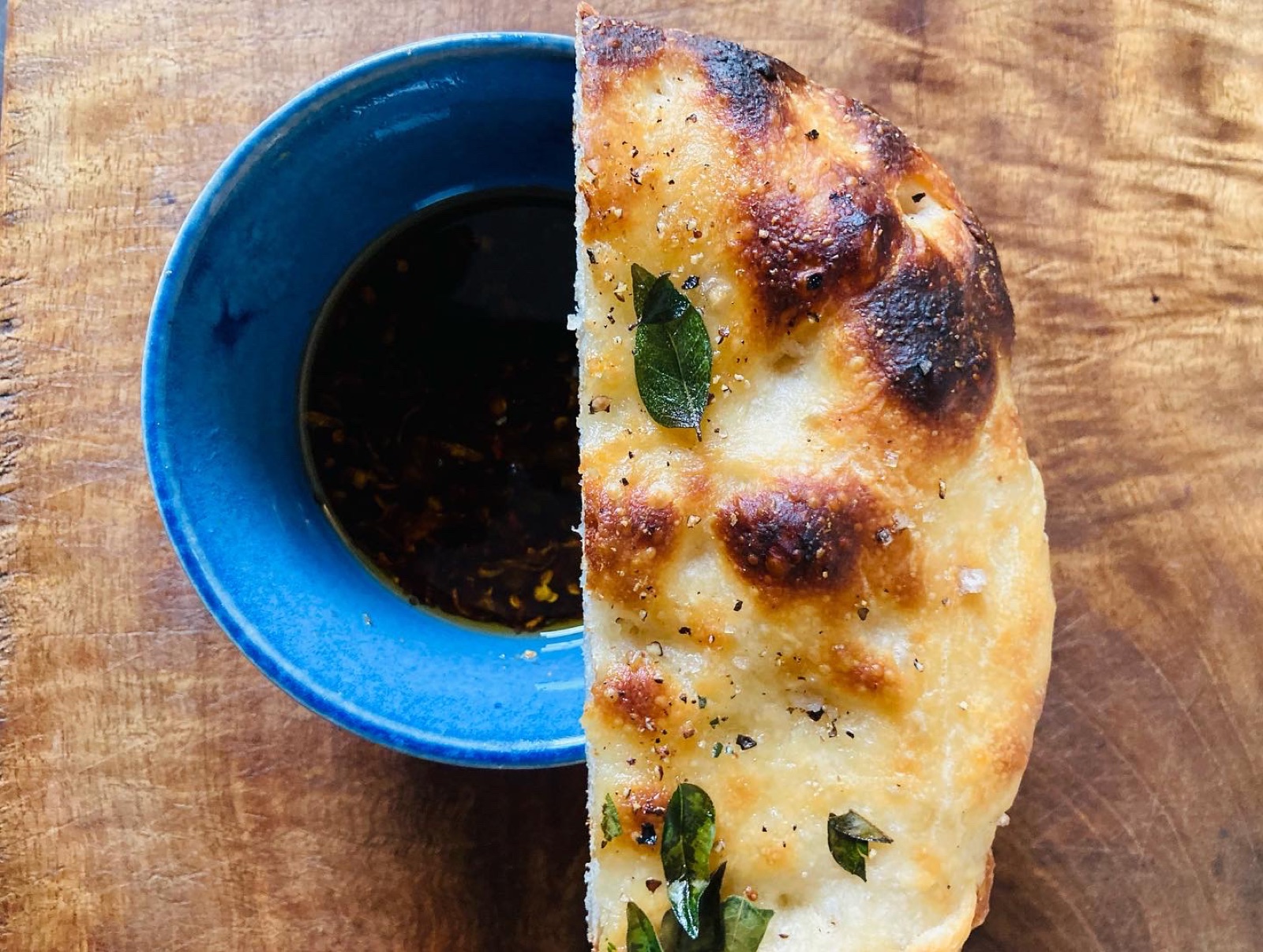 Herbed focaccia.